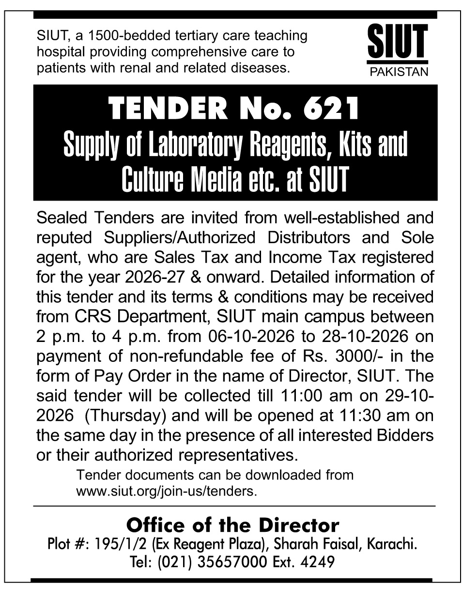 TENDER No. 621