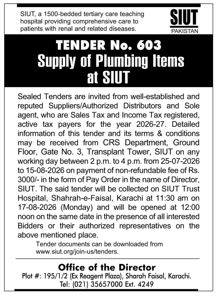 tender 603