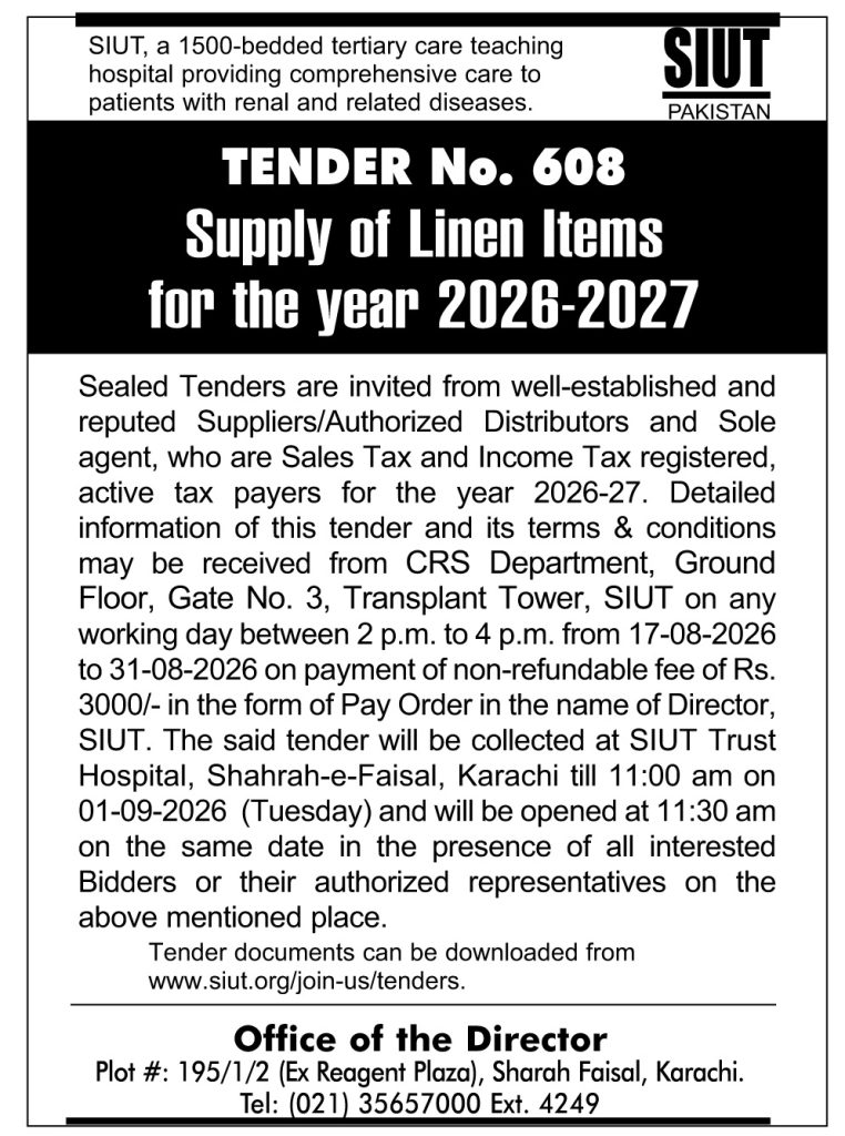 tender no 608 2026